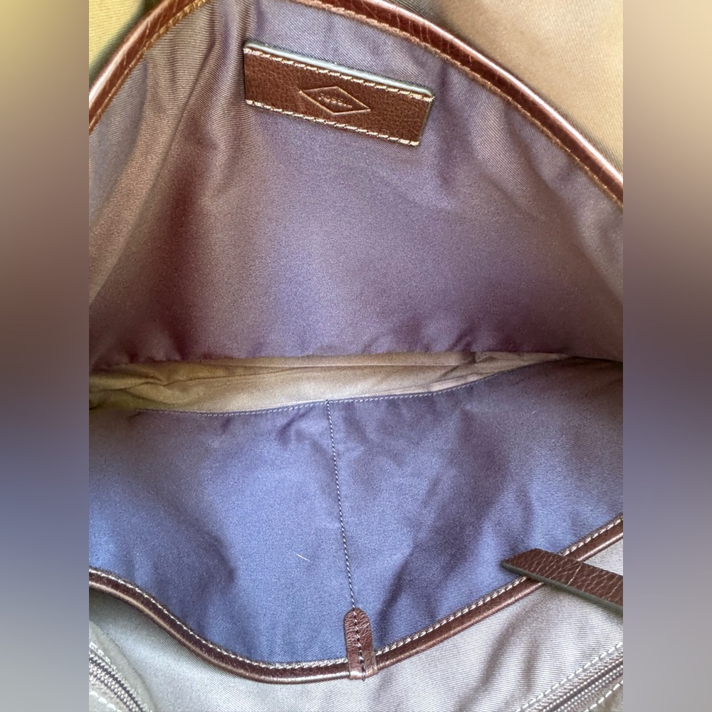 Fossil Graham Gray Canvas Messenger Bag - Picture 7 of 10